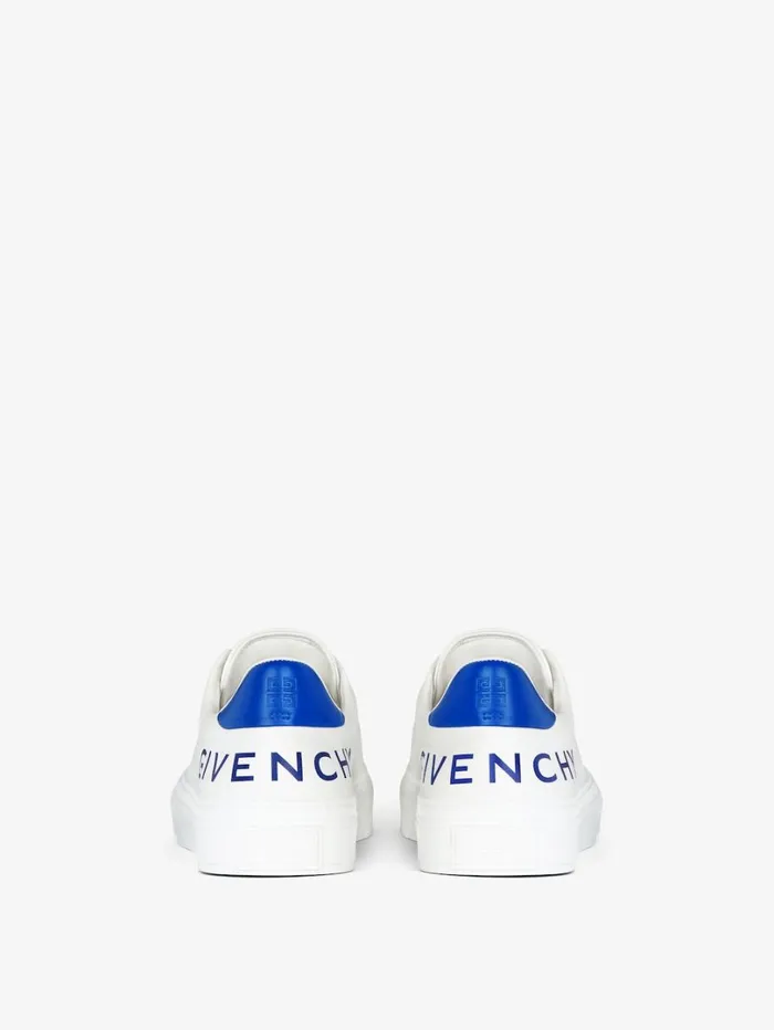 Givenchy GIVENCHY City Sport Sneakers In Leather Whiteblue Men Sneakers Givenchy GIVENCHY City Sport Sneakers In Leather Whiteblue Men Sneakers
