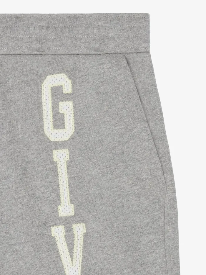 Givenchy GIVENCHY College Bermuda Shorts In Fleece Light Grey Melange Men Pants and Shorts