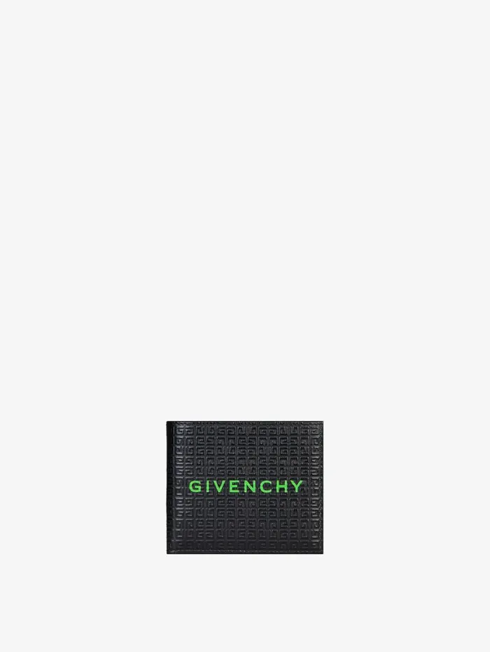 Givenchy GIVENCHY Wallet In 4G Micro Leather Blackgreen Men Wallets and Card Holders Givenchy GIVENCHY Wallet In 4G Micro Leather Blackgreen Men Wallets and Card Holders