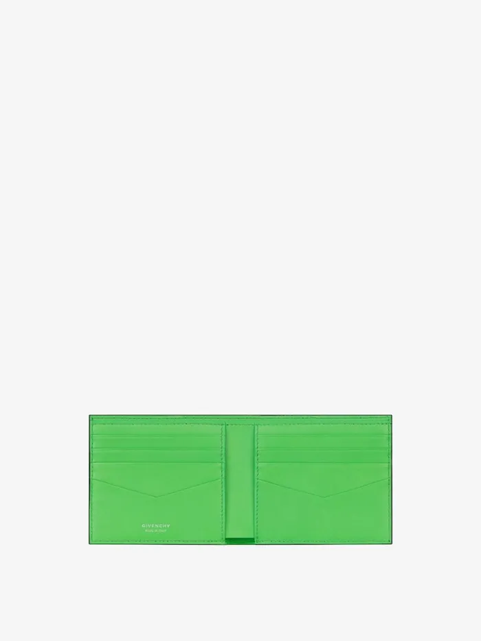 Givenchy GIVENCHY Wallet In 4G Micro Leather Blackgreen Men Wallets and Card Holders Givenchy GIVENCHY Wallet In 4G Micro Leather Blackgreen Men Wallets and Card Holders