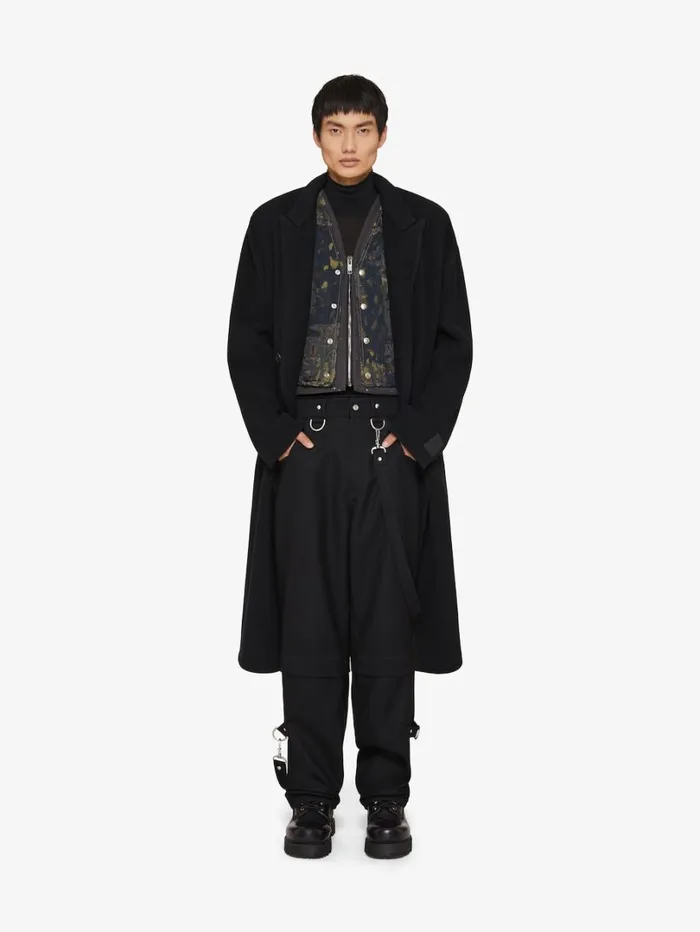 Givenchy Long Coat In Double Face Wool And Cashmere Black Men Coats and Jackets Givenchy Long Coat In Double Face Wool And Cashmere Black Men Coats and Jackets