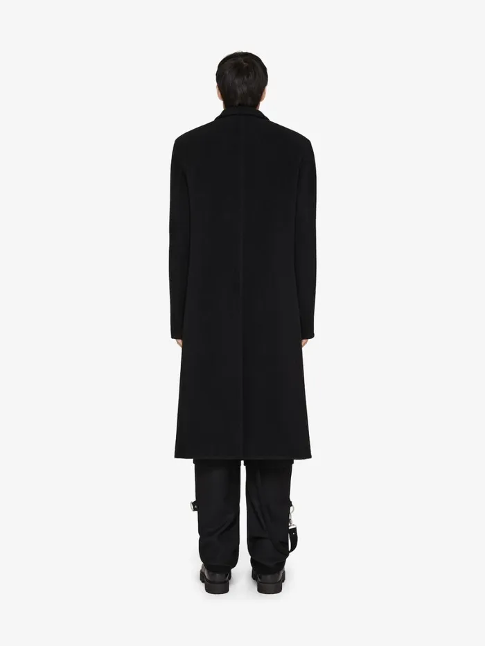 Givenchy Long Coat In Double Face Wool And Cashmere Black Men Coats and Jackets