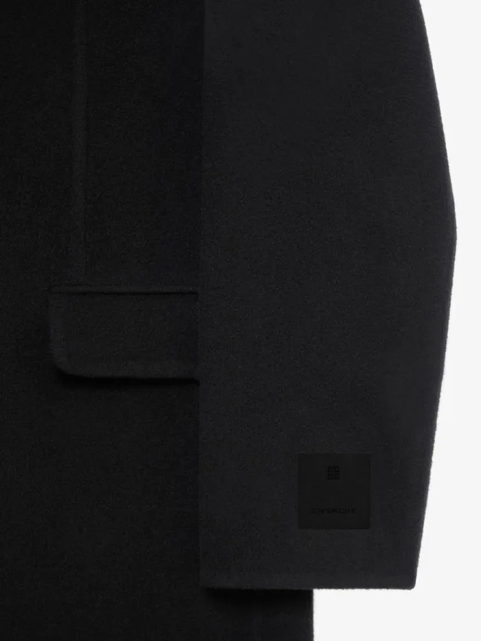 Givenchy Long Coat In Double Face Wool And Cashmere Black Men Coats and Jackets