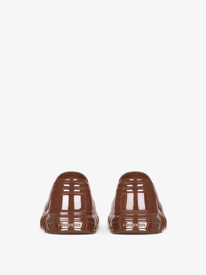 Givenchy Marshmallow Wedge Sandals In Rubber Chocolate Women Shark Lock Givenchy Marshmallow Wedge Sandals In Rubber Chocolate Women Shark Lock