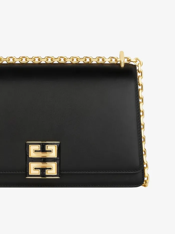 Givenchy Medium 4G Bag In Leather With Chain Black Women Crossbody Bags Givenchy Medium 4G Bag In Leather With Chain Black Women Crossbody Bags