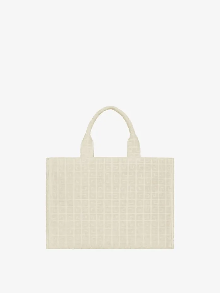 Givenchy Medium GTote Bag In 4G Cotton Towelling Ivory Women Shoulder Bags Givenchy Medium GTote Bag In 4G Cotton Towelling Ivory Women Shoulder Bags