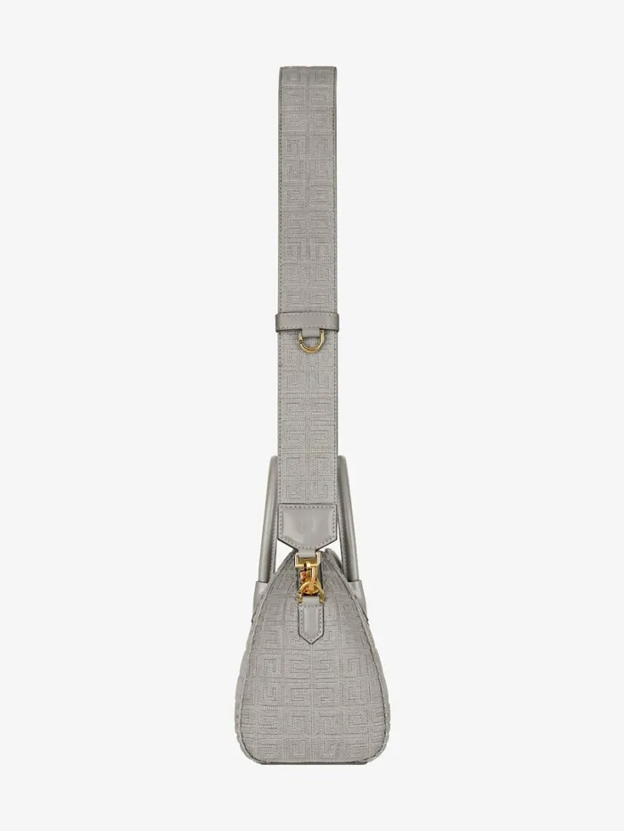 Givenchy Mini Antigona Bag In 4G Embroidered Canvas Stone Grey Women Crossbody Bags Givenchy Mini Antigona Bag In 4G Embroidered Canvas Stone Grey Women Crossbody Bags