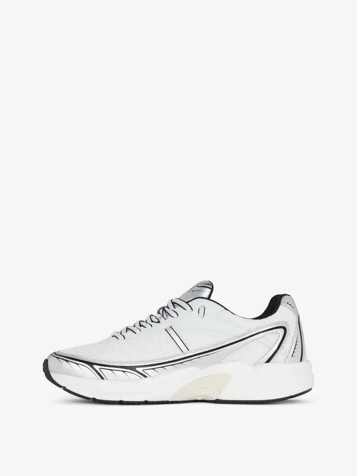 Givenchy NFNTY52 Runners In Synthetic Leather And Mesh Whitesilvery Men Sneakers Givenchy NFNTY52 Runners In Synthetic Leather And Mesh Whitesilvery Men Sneakers