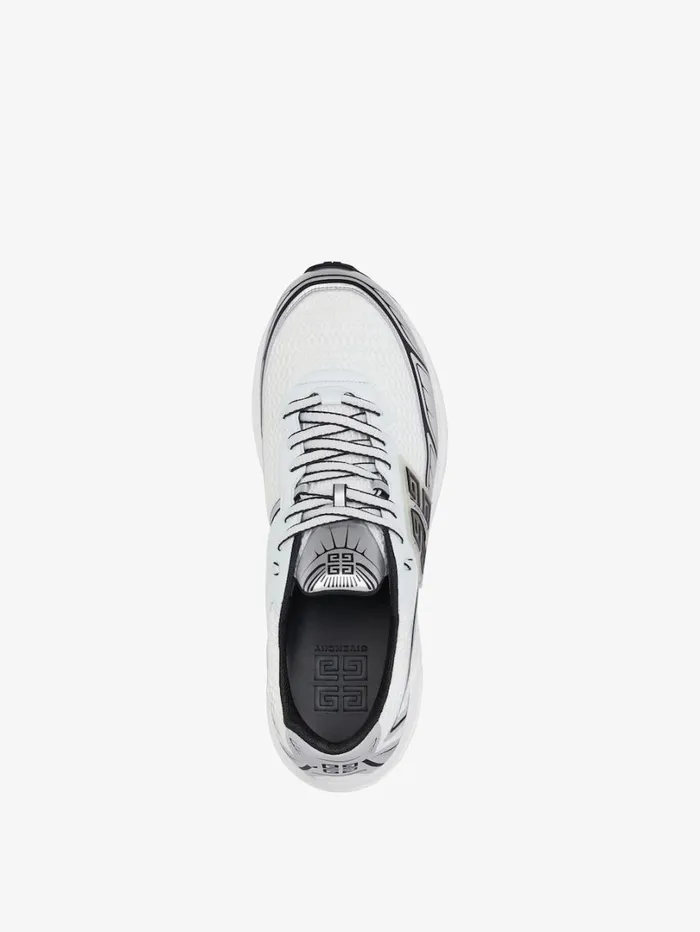 Givenchy NFNTY52 Runners In Synthetic Leather And Mesh Whitesilvery Men Sneakers Givenchy NFNTY52 Runners In Synthetic Leather And Mesh Whitesilvery Men Sneakers