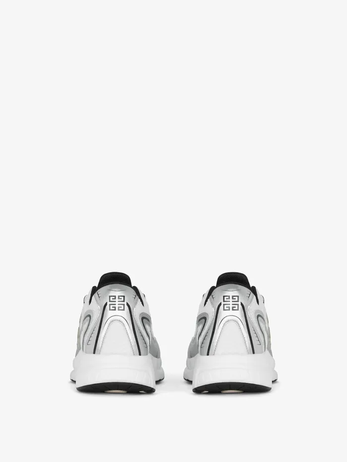 Givenchy NFNTY52 Runners In Synthetic Leather And Mesh Whitesilvery Men Sneakers Givenchy NFNTY52 Runners In Synthetic Leather And Mesh Whitesilvery Men Sneakers