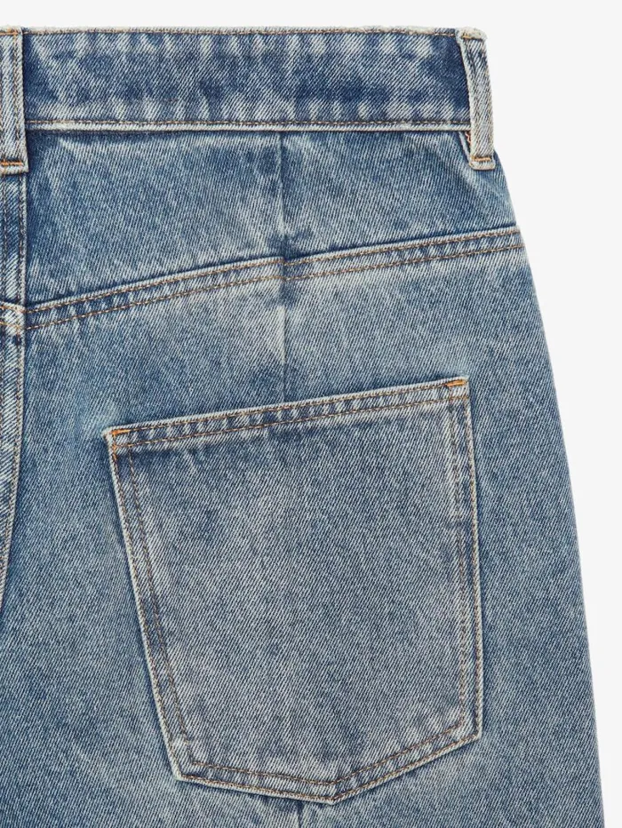 Givenchy Oversized Jeans In Denim With Stitching Details Medium Blue Women Pants and Shorts