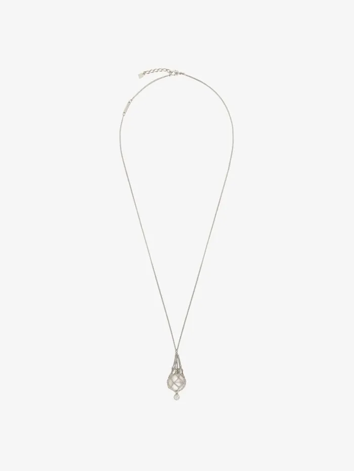 Givenchy Pearling Necklace In Metal With Pearls And Crystals Whitesilvery Women Jewelry Givenchy Pearling Necklace In Metal With Pearls And Crystals Whitesilvery Women Jewelry