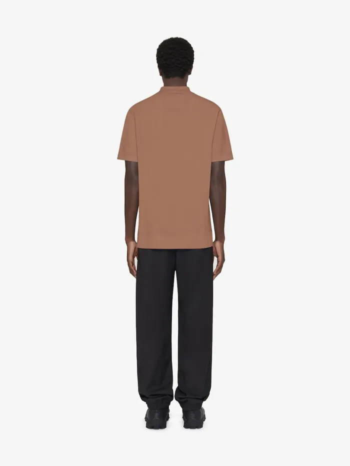 Givenchy Polo In Cotton With 4G Detail Beigewhite Men TShirts