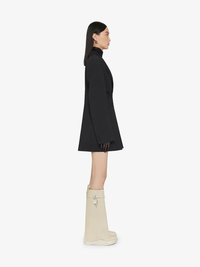 Givenchy Shark Lock Biker Boots In Grained Leather Beige Women Shark Lock Givenchy Shark Lock Biker Boots In Grained Leather Beige Women Shark Lock
