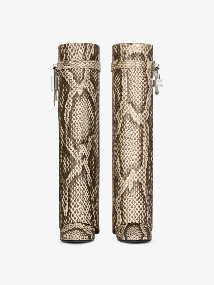 Givenchy Shark Lock Boots In Python Greynatural Women Shark Lock Givenchy Shark Lock Boots In Python Greynatural Women Shark Lock