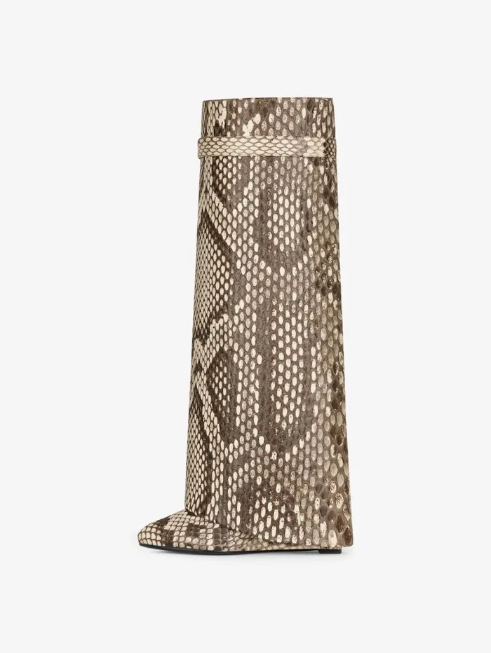 Givenchy Shark Lock Boots In Python Greynatural Women Shark Lock Givenchy Shark Lock Boots In Python Greynatural Women Shark Lock