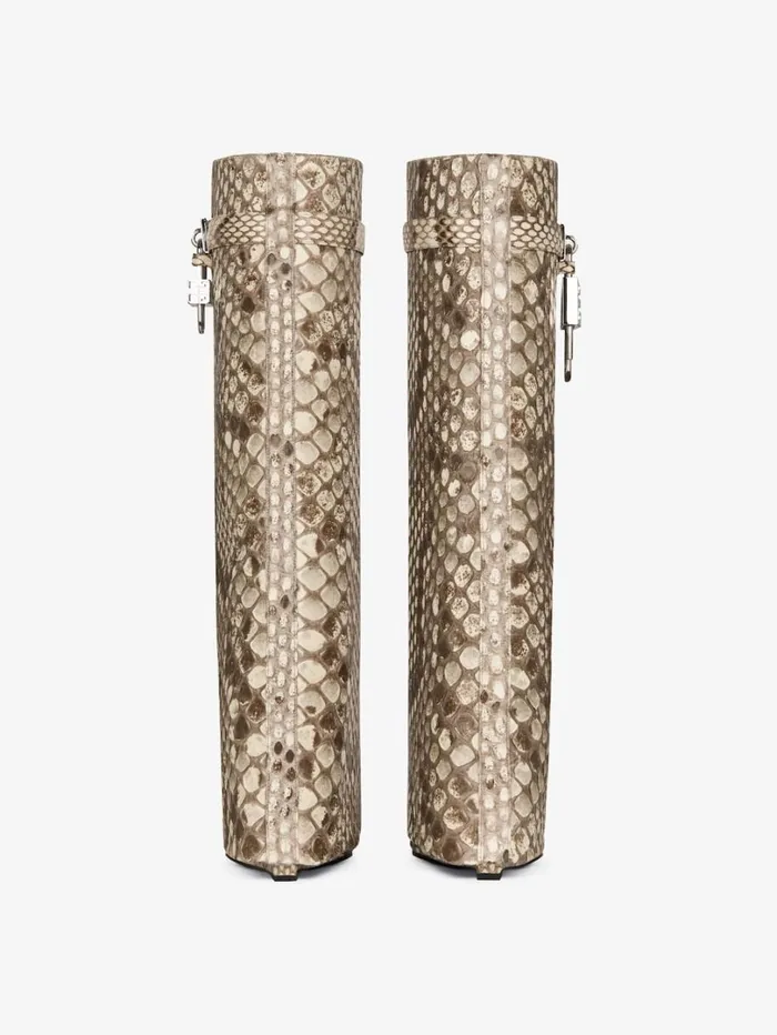 Givenchy Shark Lock Boots In Python Greynatural Women Shark Lock Givenchy Shark Lock Boots In Python Greynatural Women Shark Lock