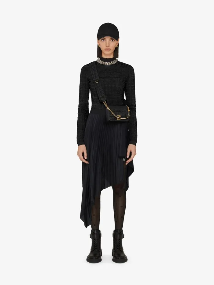 Givenchy Small 4G Bag In 4G Embroidery With Chain Black Women Crossbody Bags Givenchy Small 4G Bag In 4G Embroidery With Chain Black Women Crossbody Bags