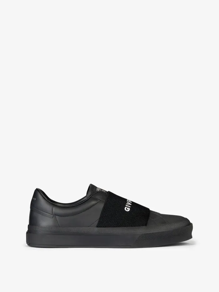 Givenchy Sneakers City Sport In Leather With GIVENCHY Webbing Black Men Sneakers Givenchy Sneakers City Sport In Leather With GIVENCHY Webbing Black Men Sneakers