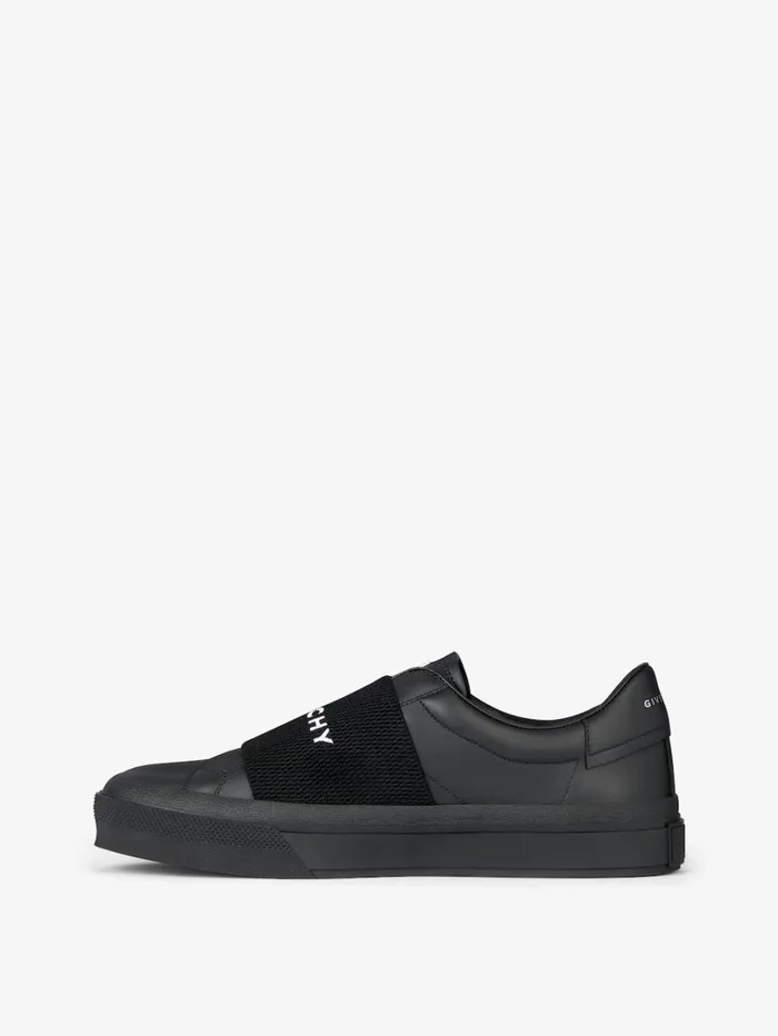 Givenchy Sneakers City Sport In Leather With GIVENCHY Webbing Black Men Sneakers Givenchy Sneakers City Sport In Leather With GIVENCHY Webbing Black Men Sneakers