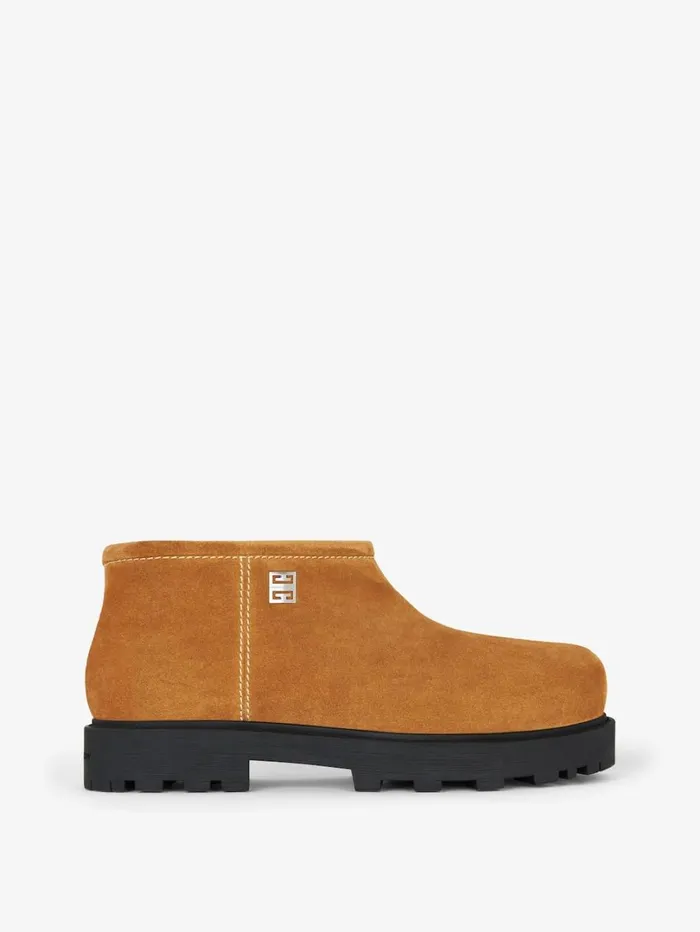 Givenchy Storm Ankle Boots In Suede And Shearling Beige Camel Men Boots and Loafers