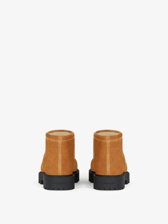 Givenchy Storm Ankle Boots In Suede And Shearling Beige Camel Men Boots and Loafers Givenchy Storm Ankle Boots In Suede And Shearling Beige Camel Men Boots and Loafers