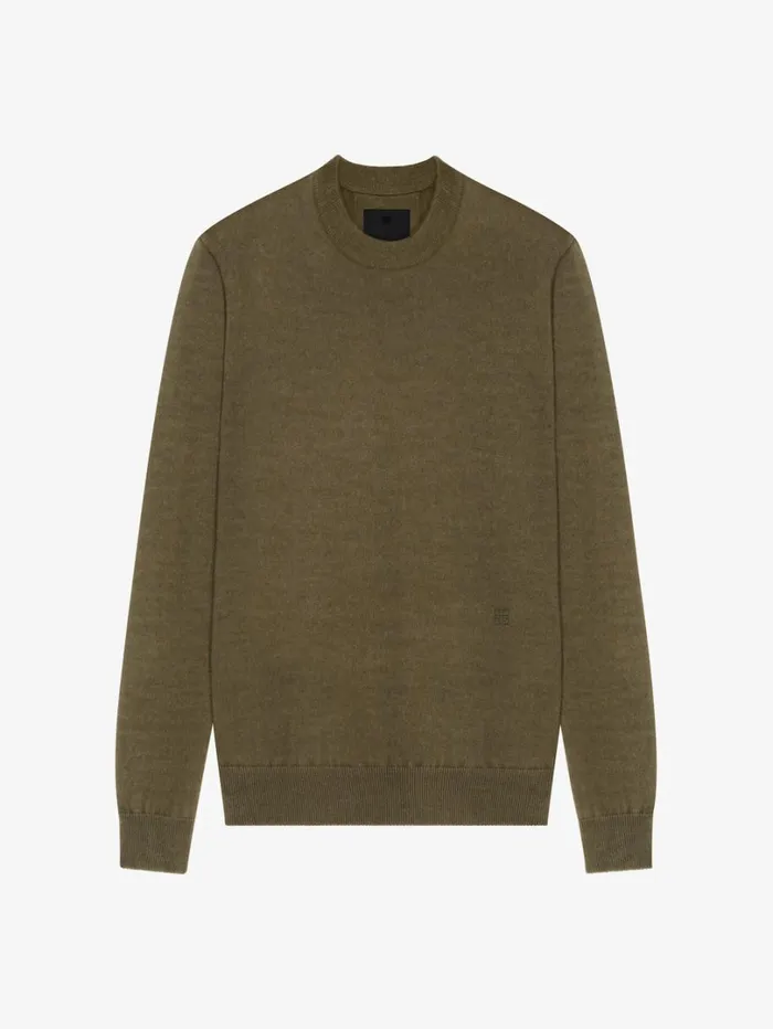 Givenchy Sweater In Wool And Cashmere Khaki Men Knitwear