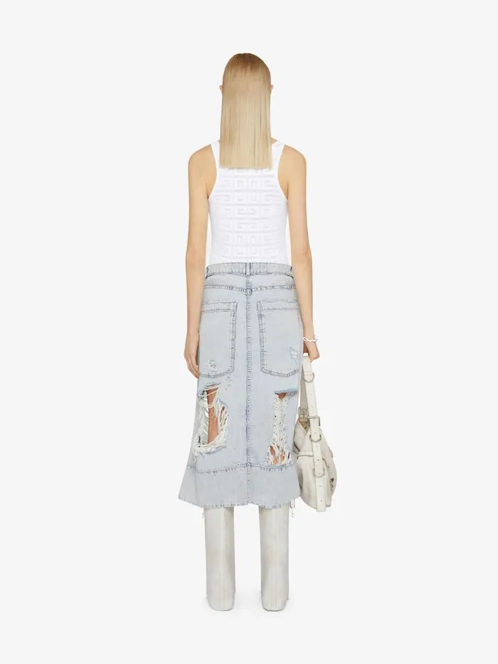 Givenchy Tank Top In 4G Jacquard White Women Tops and Shirts