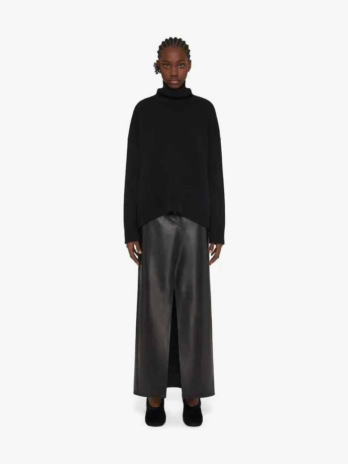 Givenchy Turtleneck Sweater In Cashmere Black Women Knitwear
