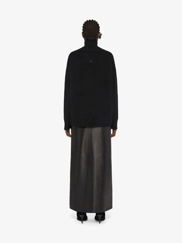 Givenchy Turtleneck Sweater In Cashmere Black Women Knitwear