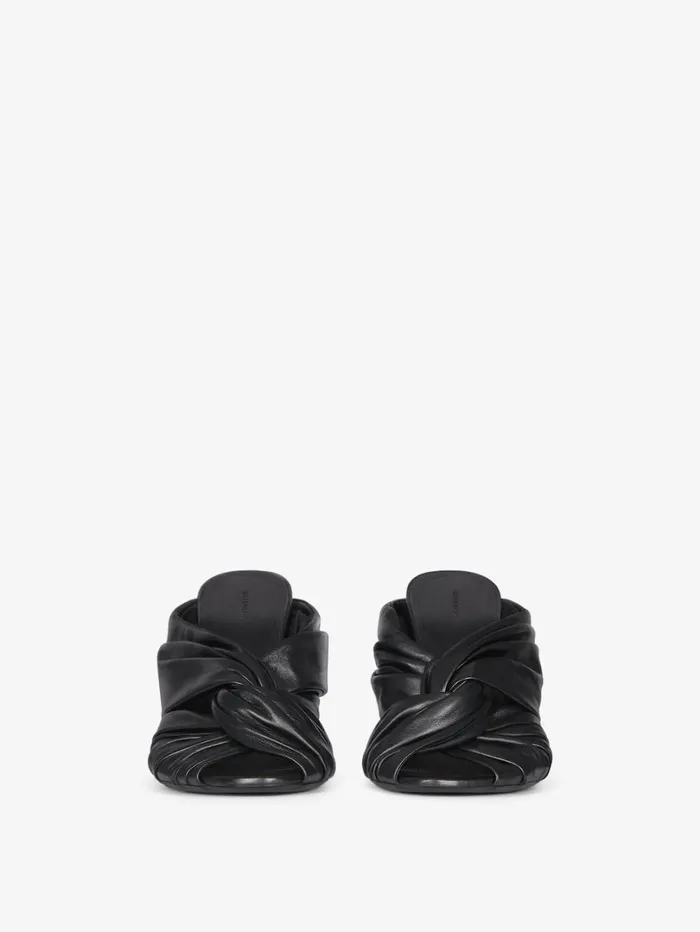 Givenchy Twist Mules In Leather Black Women Heels Givenchy Twist Mules In Leather Black Women Heels