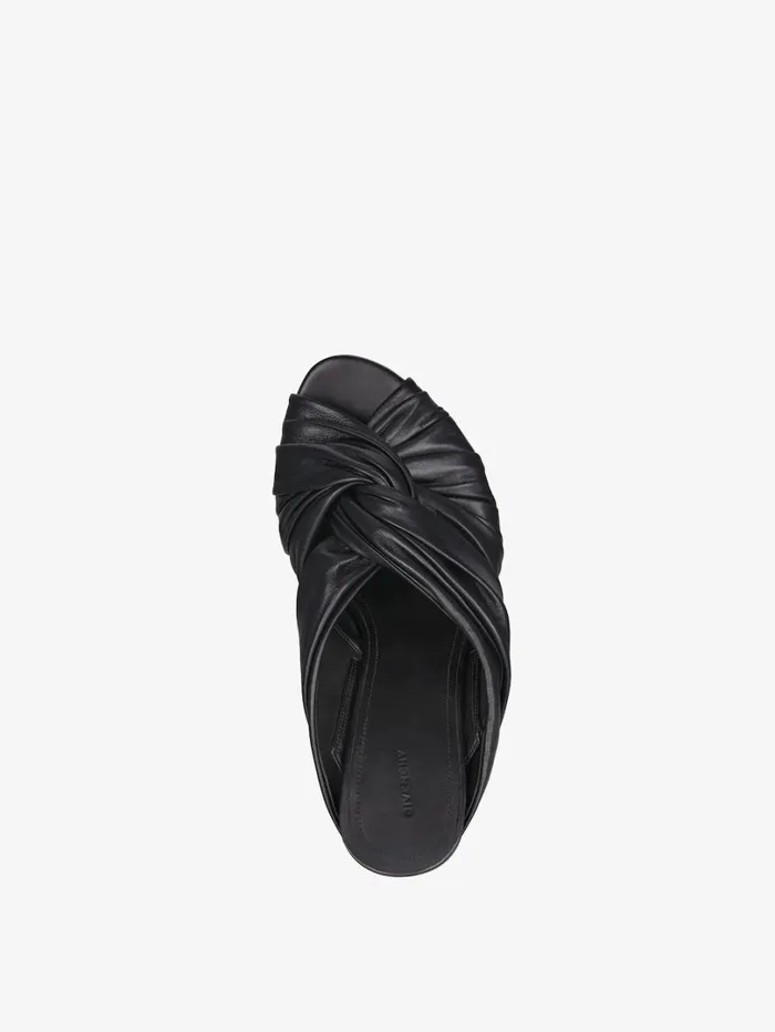 Givenchy Twist Mules In Leather Black Women Heels Givenchy Twist Mules In Leather Black Women Heels