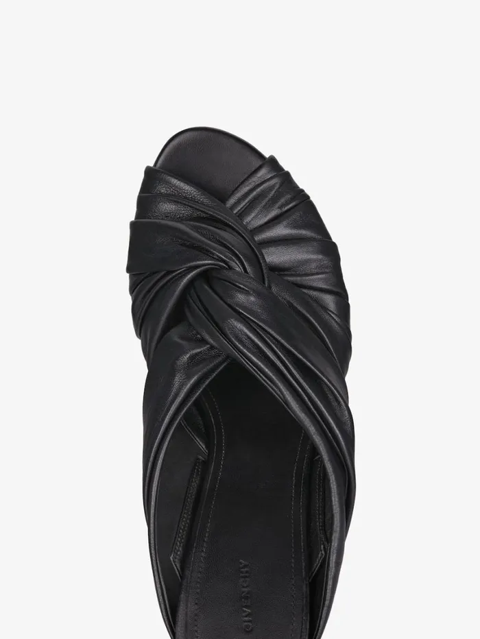Givenchy Twist Mules In Leather Black Women Heels Givenchy Twist Mules In Leather Black Women Heels