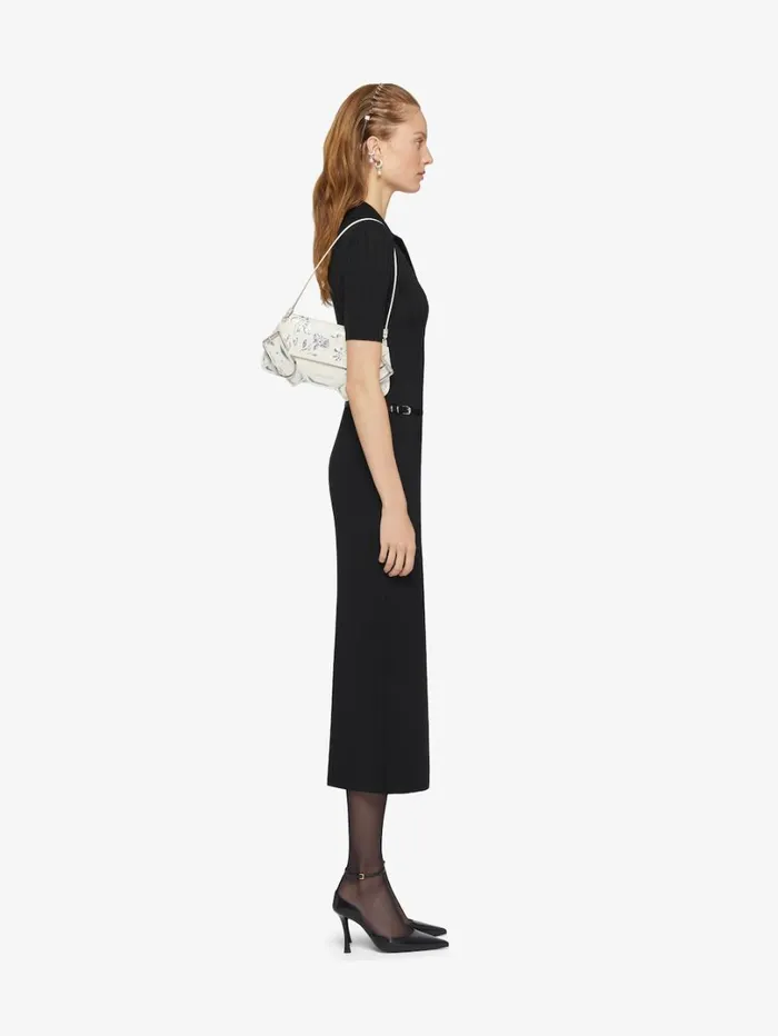 Givenchy Voyou Shoulder Flap Bag In Leather With Floral Pattern Ivory Women Shoulder Bags Givenchy Voyou Shoulder Flap Bag In Leather With Floral Pattern Ivory Women Shoulder Bags