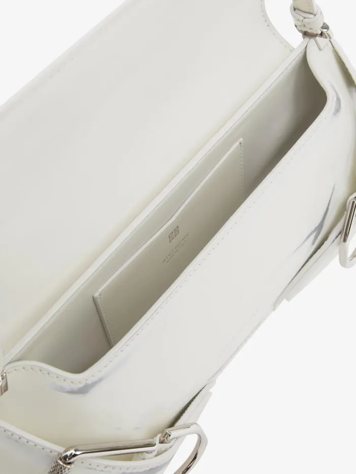 Givenchy Voyou Shoulder Flap Bag In Leather With Floral Pattern Ivory Women Shoulder Bags Givenchy Voyou Shoulder Flap Bag In Leather With Floral Pattern Ivory Women Shoulder Bags