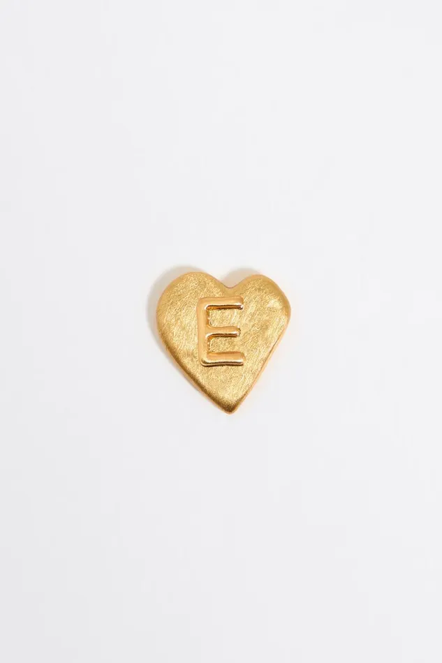 Gold Heart Letter E Earrings Gold Women Bimba Y Lola Alphabet Gold Heart Letter E Earrings Gold Women Bimba Y Lola Alphabet