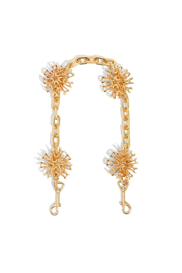 Gold Metal Chrysanthemums Bag Chain Gold Women Bimba Y Lola Bimba Y Palomo
