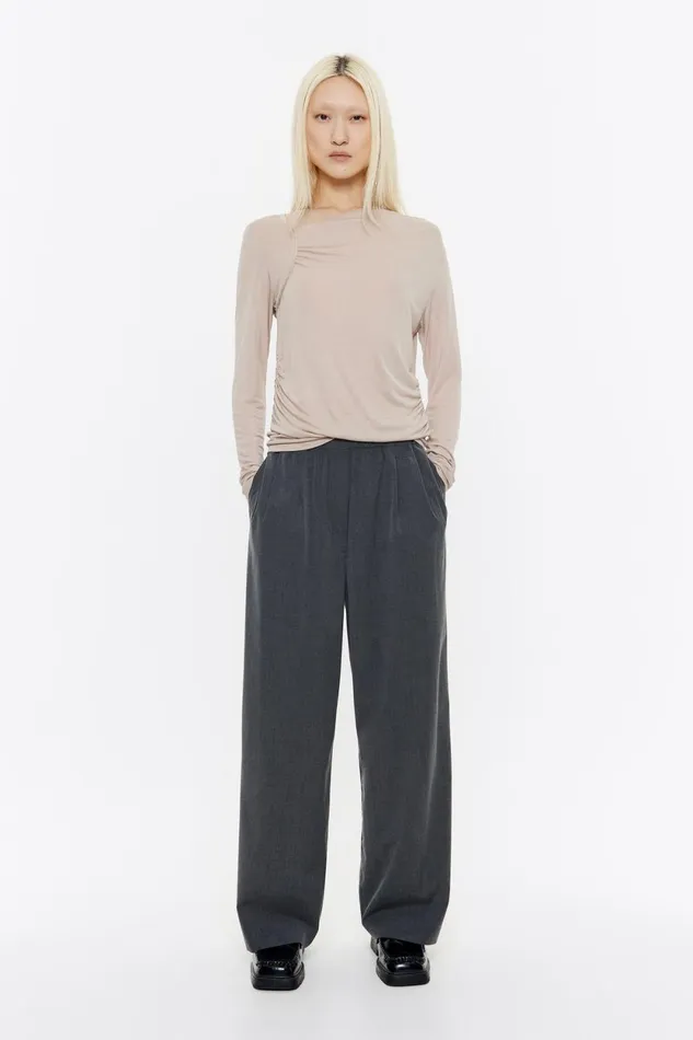 Gray Cool Wool Joggers Grey Women Bimba Y Lola Trousers