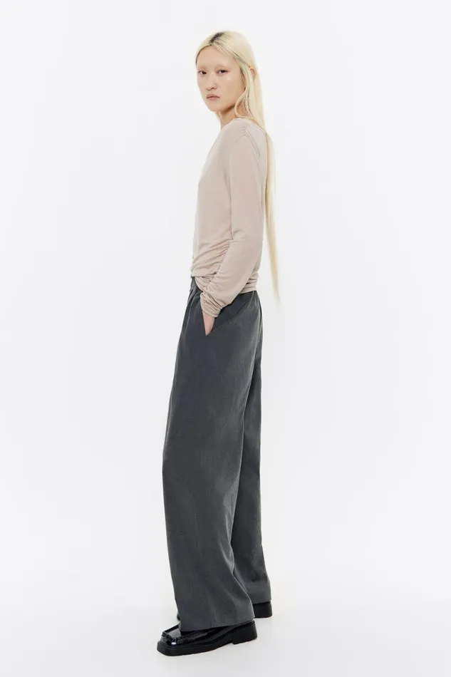 Gray Cool Wool Joggers Grey Women Bimba Y Lola Trousers Gray Cool Wool Joggers Grey Women Bimba Y Lola Trousers