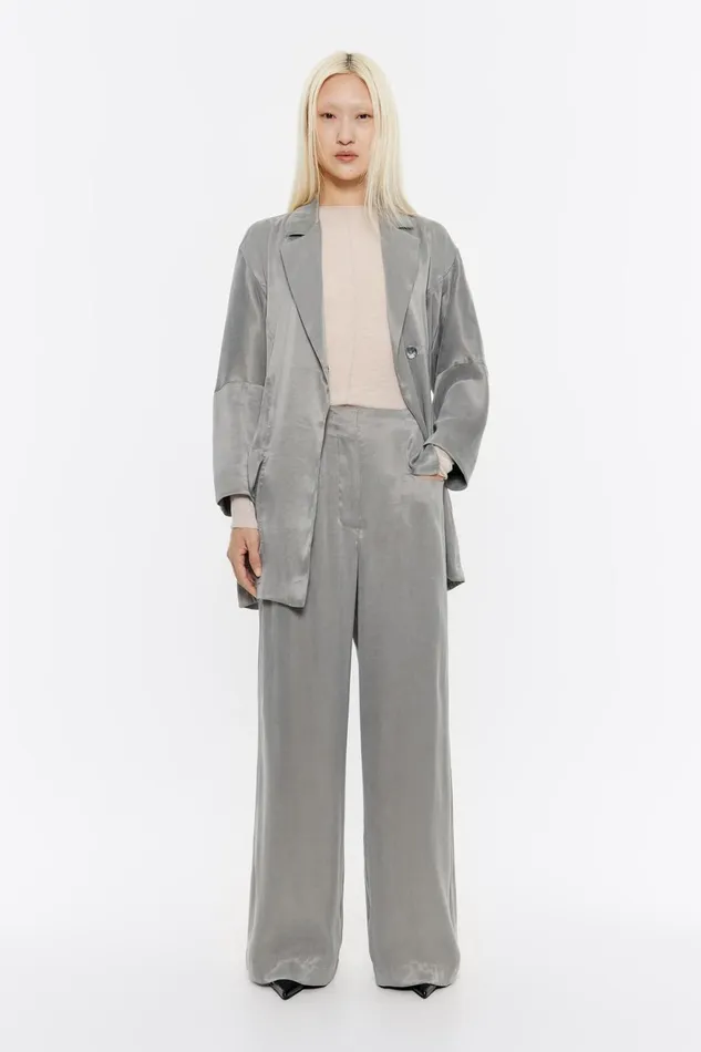 Gray Fluid Trousers Grey Women Bimba Y Lola Trousers
