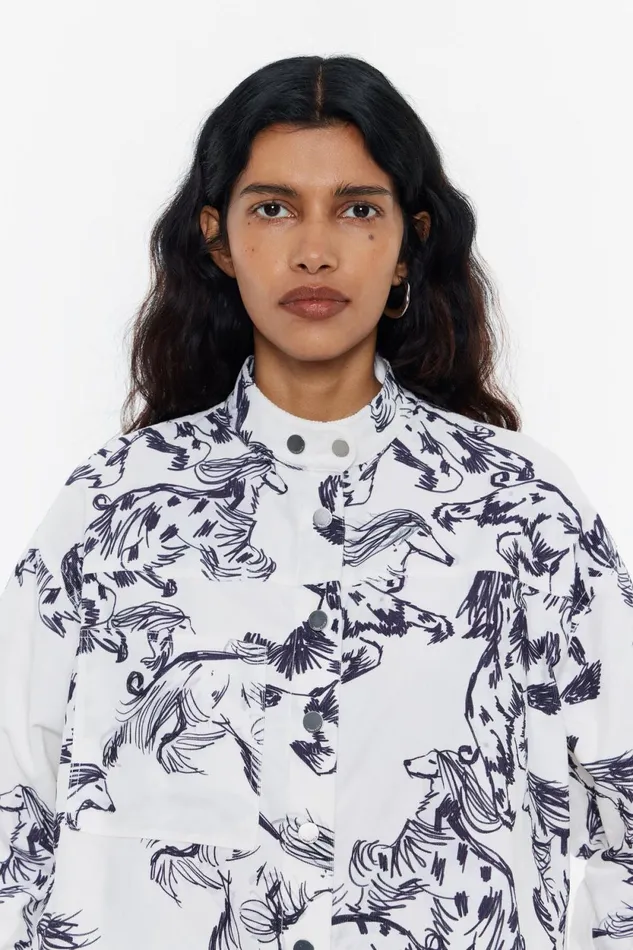 Gray Greyhound Corduroy Boxy Shirt Galgo Big Grey Women Bimba Y Lola Shirts Gray Greyhound Corduroy Boxy Shirt Galgo Big Grey Women Bimba Y Lola Shirts
