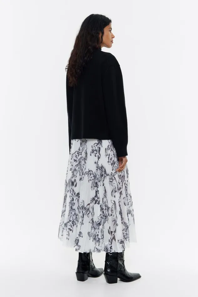 Grey Greyhound Pleated Midi Skirt Galgo Big Grey Women Bimba Y Lola Skirts Grey Greyhound Pleated Midi Skirt Galgo Big Grey Women Bimba Y Lola Skirts