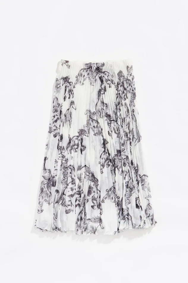Grey Greyhound Pleated Midi Skirt Galgo Big Grey Women Bimba Y Lola Skirts Grey Greyhound Pleated Midi Skirt Galgo Big Grey Women Bimba Y Lola Skirts