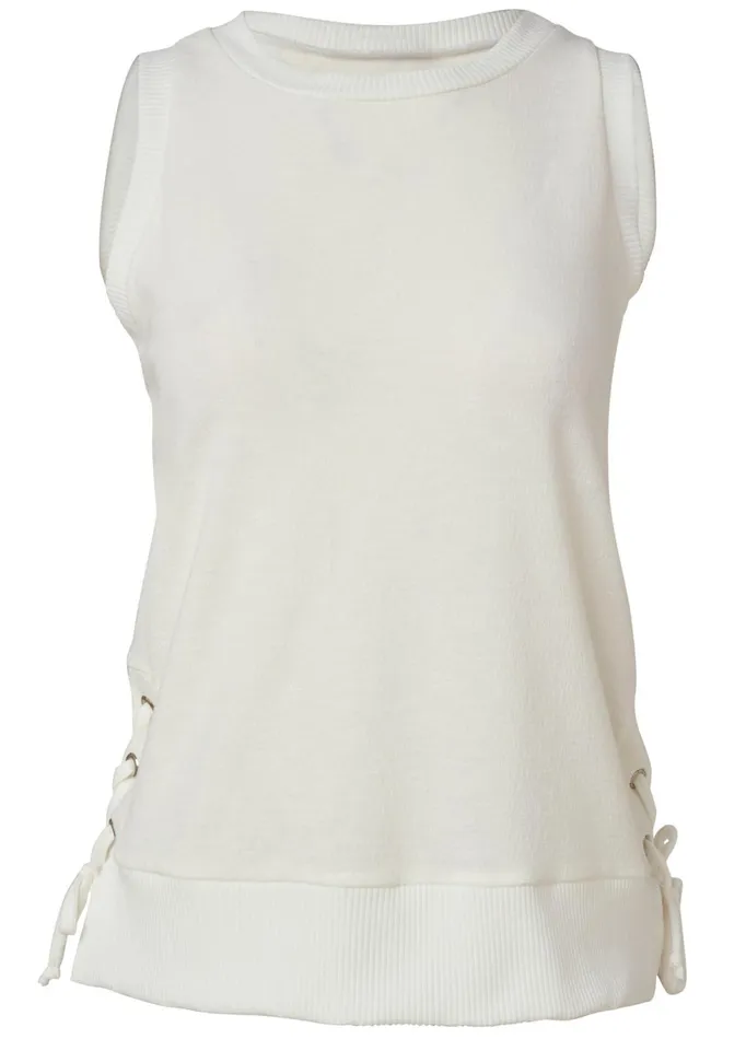 GROMMET TIERED TOP White Women VENUS Casual Tops