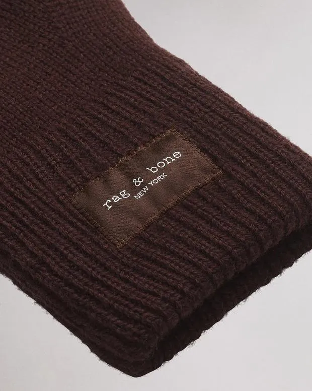 Hats and Gloves Women Rag and Bone Addison Tech Gloves Chocolate Brown