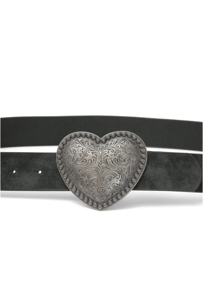 HEART BUCKLE BELT Black Women VENUS Belts