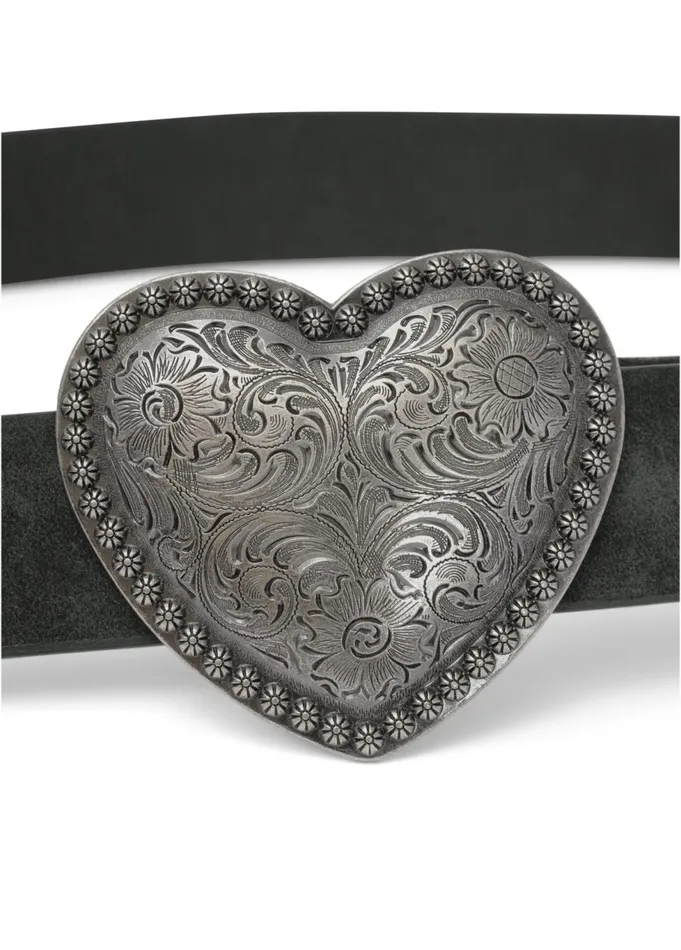 HEART BUCKLE BELT Black Women VENUS Belts