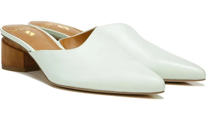 Heels Women Franco Sarto Sarto Visa Mule Cool Mint Leather