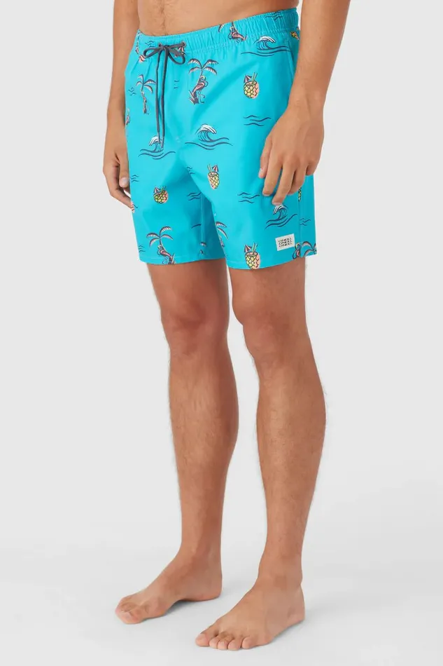 HERMOSA ELASTIC WAIST LINED 17034 SWIM TRUNKS Peacock Blue Men O039NEILL Type