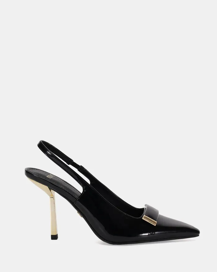 IROSA Black Patent Pumps Women Stilettos NOVO Shoes